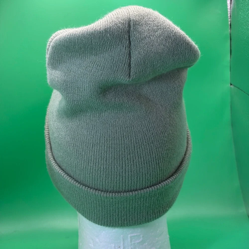 Carhartt A18 Cuffed Knit Beanie Hat Sage Green Acrylic Watch Cap Logo Patch EUC